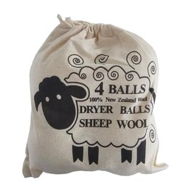 Provance Tumble Dryer Balls - Set of 4 100% New Zealand Sheep's Wool, XXL Ecological Dryer Balls Down - With Storage Bag