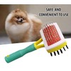 Double-Sided Slicker Hair Grooming Brush for Cats & Dogs, All