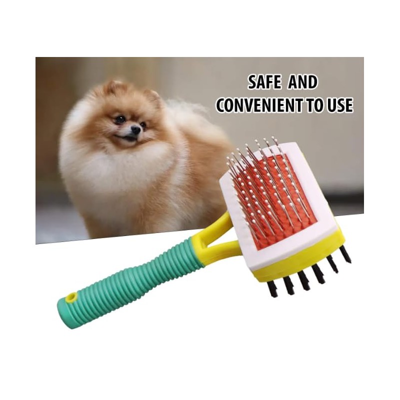 Double-Sided Slicker Hair Grooming Brush for Cats & Dogs, All