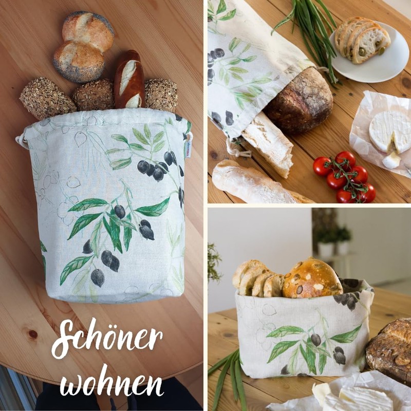 slowroom Bread Bag 30 x 34 cm and Bread Basket