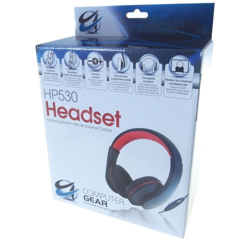 kenable HP530 PC Laptop Headphones with Built-In Mic & Remote