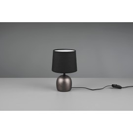 RL LIVE YOUR LIGHT Reality Leuchten table lamp Malu R50802667, base Black ceramic, black fabric shade, exclusive 1x E14