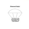 O'Creme Aqua Blue Edible Diamond Studs 4 Millimeters for Decorating