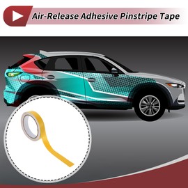 X AUTOHAUX Pinstripe Tape 30mmx10m Car Stripes Pinstripe Decals for Car Motorcycle and Boat Racing Stripes DIY Stickers Matte Yellow 1 Pcs
