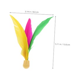 Kisangel Pack of 6 Longhair Board Badminton Badminton Birds Badminton Equipment Automatic Rebound Badminton Badminton Ball Shuttlecock Kicking Cricket Tennis Ball Badminton Birdies Jianzi Rubber