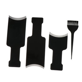 Baluue 4pcs Hair Coloring Kit Professional Hair Dyeing Brush Highlighting Board and Comb for Home and Salon Use Includes Dye Boards and Tint Brush for Precision Coloring and Coverage