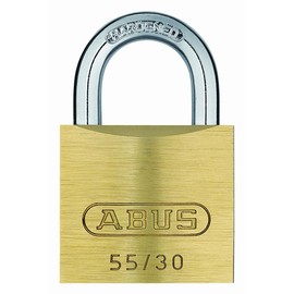 ABUS 55/30 B KD 55 All Weataher Solid Brass with Hardened Steel Shackle Keyed Different Padlock, 1.25-Inch