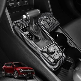 YOUTOOCAR Carbon Fiber Pattern Car Manual Gear Shift Panel Cover Interior Trim Compatible with Kia Sportage 2023-2025 Accessories