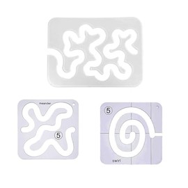Quilting Rulers 3Pcs Set, Acrylic Quilting & Sewing Template Tool for Free Motion Machine Quilting