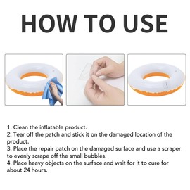 Zunate 120 Pcs Air Mattress Patch Kit - Water Strong Adhesive Pool Patch Repair Kit, Airtight PVC Inflatable Patch Repair Kit for Rafts Kayaks Canoes