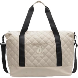 Bolsa de Viaje Mujer, Bolso de Gimnasio Separado Seco y Húmedo, Bolso de Viaje de un Hombro de Gran Capacidad Para Viajes, Natación, Yoga, Fitness(Beige)