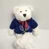 Clarke Tennis Bear w/Sweater Large White