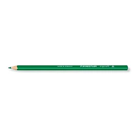 Staedtler 157-5 ergo soft coloured pencil, ergonomic triangular shape, non-slip soft surface, green, pack of 12