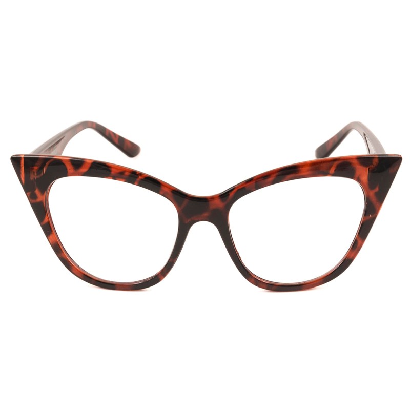 Neutral glasses KISS ®-CAT EYE NIKITA mod. Thick-rockabilly vintage WOMAN