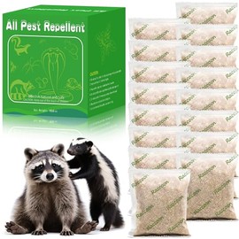 16Pack Skunk & Raccoon Repellent Pouches - Raccoon Deterrent Bags, Plant-Based Raccoon Away Solution for Garden, Yard, Porch, Trash Area, Camping