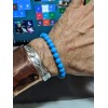 RAYON Sleeping Beauty Blue Turquoise Bead Bracelet Men Women 8mm