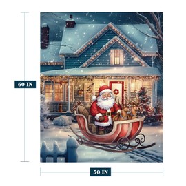 YeeJu Christmas Decorative Throw Blanket Farmhouse Christmas Snow Blanket for Couch Sofa Bed Soft Cozy Lightweight Fuzzy Plush Fleece Blankets and Throws Xmas Winter Blanket 50x60