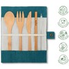 Bamboo Cutlery Set | Eco Travel Set with Carrying Pouch
