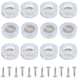 Bonsicoky 20 Pack Non-Slip Round Furniture Feet Pads - Soft Round Silicone Pads for Table, Desk, and Chair Legs - Size 0.28" H x 0.71" D