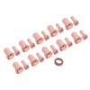 21Pcs Electrode Nozzle Set Brass 1.3mm Dia Nozzles Plasma Cutting