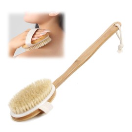 Bath Brush Long Handle for Shower,Back Scrubber for Shower Brush for Body,Back Washer for Shower Men Back Brush Washer(Wooden)
