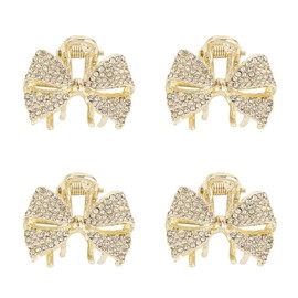 Framendino, 4 Pack Metal Mini Hair Clips Small Butterfly Barrettes Retro sparkly Hair Accessories for Women