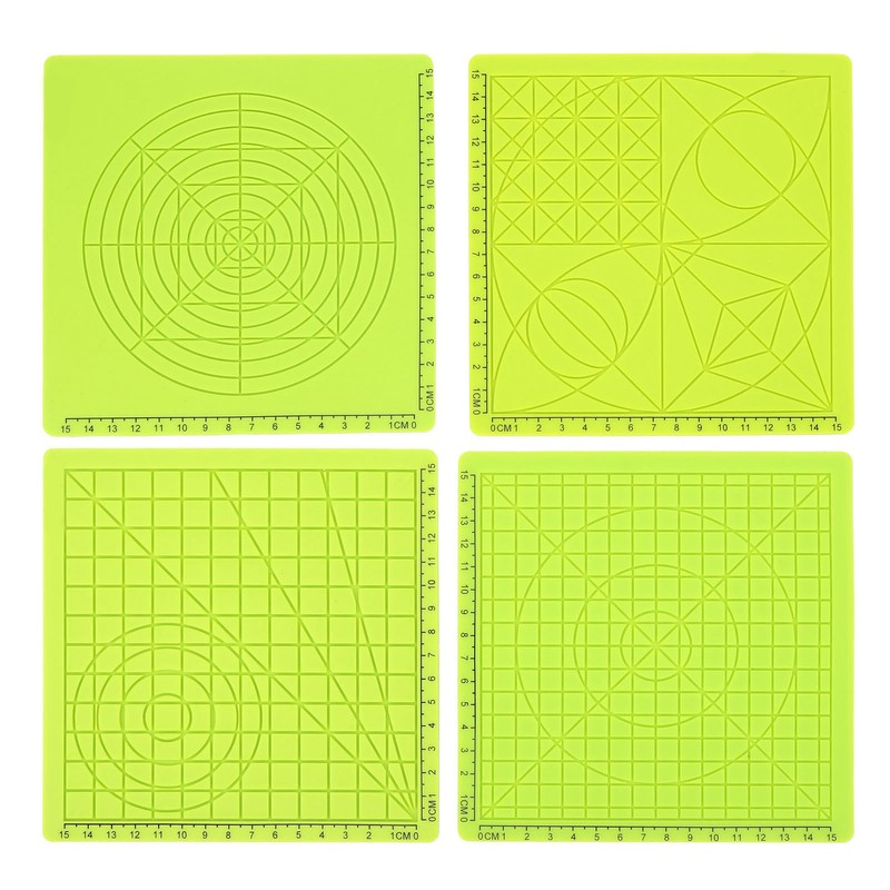 4Pcs 3D Printing Pen Silicone Pad Green Copy Board Soft