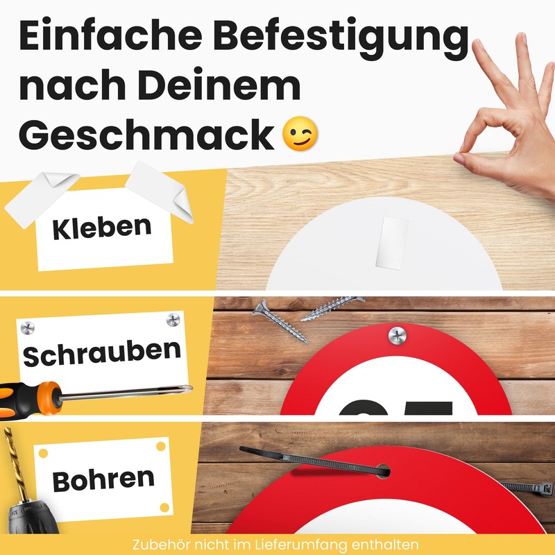 DankeDir! 65th Birthday Plastic Sign (20 x 20 cm) Birthday