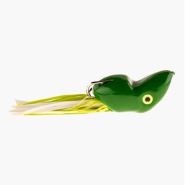 Scum Frog Southern Lure Scum Frog Popper Topwater Bass Fishing Hollow Body Frog Lure with Weedless Hooks, Green, 0