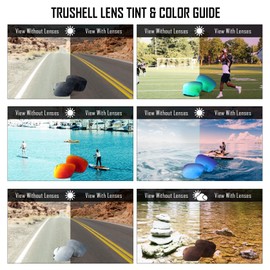 TRUSHELL Polarized Replacement Lenses for Oakley Sutro Lite Sweep Vented OO9465 Sunglasses - Black+Ocean Blue 2 Pieces