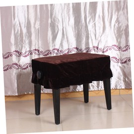 MUCKLILY Piano Stool Cover Dining Bench Cover Protector Piano Bench Protective Cover Piano Dust Cover Piano Chair Cover Piano Seat Cover Golden Velvet Coffee