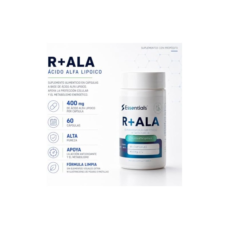 Essentials Innovation Ácido alfa lipoico R ala 400 mg 60