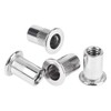 Powlankou 150 Pieces 1/4"-20 Stainless Steel Rivet Nuts Flat Head
