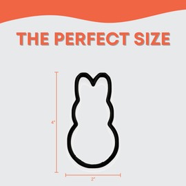 Marshmallow Bunny Cookie Cutter with Easy Push Design