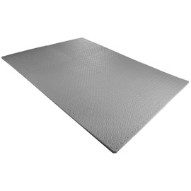 BalanceFrom Puzzle Exercise Mat with EVA Foam Interlocking Tiles (Gray)