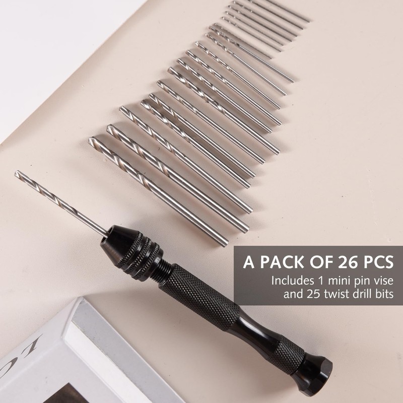 Hand Drill Set with Precision Pin Vise Drill Micro Twist