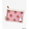 Bleu Bleuet Miffy Strawberry Clear Mini Flat Pouch, Pink