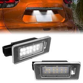 SYudwen LED License Plate Light Tag Lamp Assembly, Compatible with 19-Up Altima L34, 20-Up Sentra B18, 19-Up Versa Sedan N18, 21-Up Rogue T33, Powered by 18-SMD 6000K(2 Pcs White)