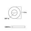 Everbilt 3/8 in. SAE Zinc Plated Steel Flat Washers 337527