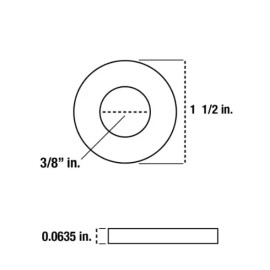 Everbilt 3/8 in. SAE Zinc Plated Steel Flat Washers 337527 US / Inch Box of 100