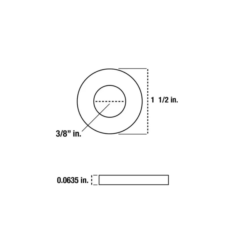 Everbilt 3/8 in. SAE Zinc Plated Steel Flat Washers 337527
