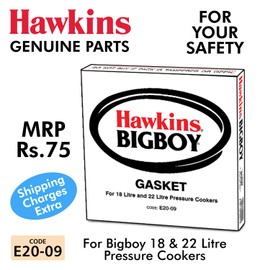 Hawkins Gasket Sealing Ring for Hawkins 18 L & 22 L Bigboy Pressure Cookers, Black