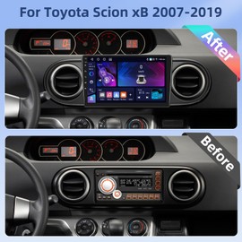 Hikity 4+64G Car Radio Stereo for Toyota Scion xB 2007-2019 Radio with 9 Inch Touch Screen, Carplay/Android Auto GPS Navigation/Mirror Link/DSP/Bluetooth+AHD Backup Camera