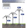 Tikimilor Upgrade 4-Hook Shepherds Hooks for Outdoor with Plastic Tube,
