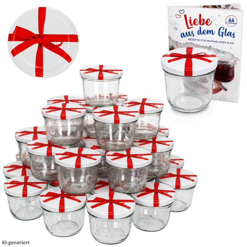 MamboCat Set of 100 Jam Jars 230 ml to 82