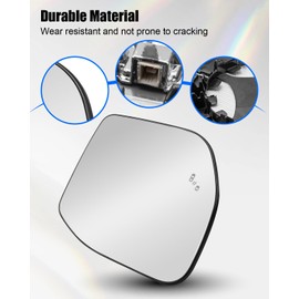 Passenger Side Mirror Glass Fit for Ford Maverick 2022 2023 2024, Heated Rear View Mirror Glass with Blind Spot Detection Function, Right