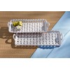 Mud Pie Nested Basket Weave Trays, 15" x 7", WHITE