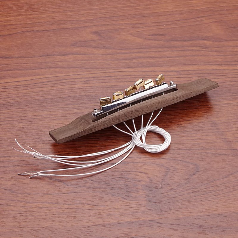 Alnicov Rosewood Guitar Bridge with Insert Piezo bridge Pickup for