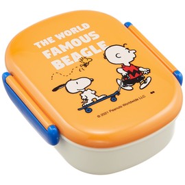 Ken Onishi Peanuts Lunch Series SKATEBOARD Orange Lunch Box SLH-1300, 5.5 x 4.5 x 2.0 inches (14 x 11.3 x 5 cm)