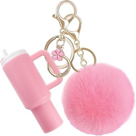 Oiltomn Mini Tumbler Keychain Chapstick Holder, Key Chains Women Cute, Purse Charms for Handbag Backpack Bag